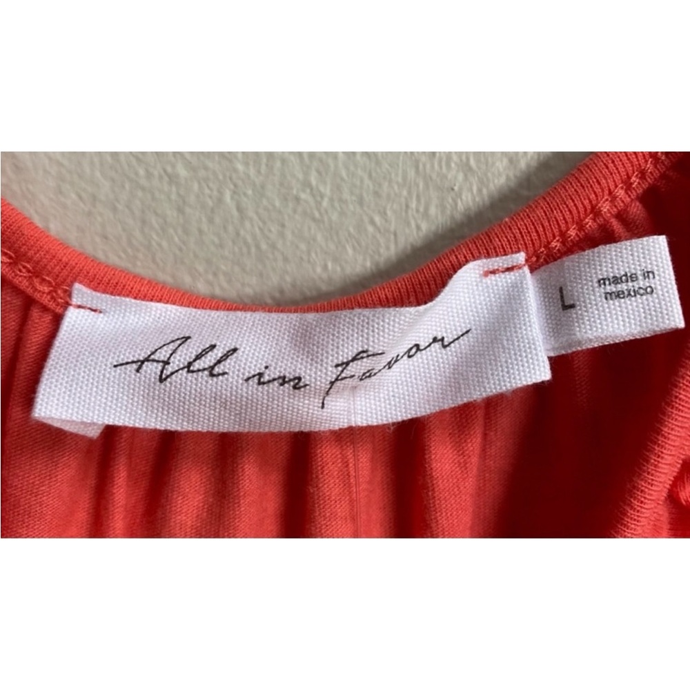 All In Favor Coral Tiered Jersey Tank Midi Dress - Picture 13 of 16